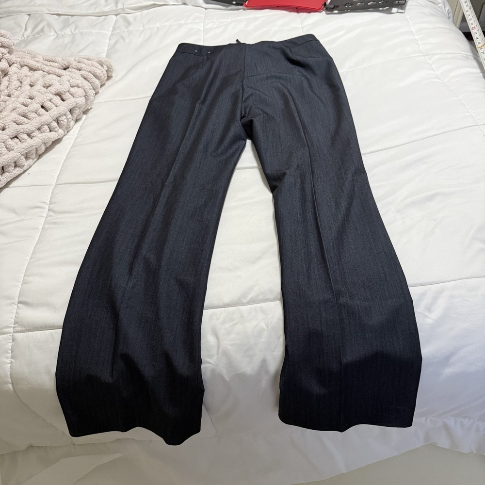 Jones New York Women's Gray Flat Front Straight Leg‎ Dress Pants Stretch 10 - Picture 9 of 9